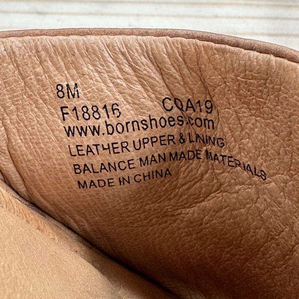 Born Trang Slingback Sandals Womens 8 Brown Leather Open Toe Flat - Picture 8 of 10